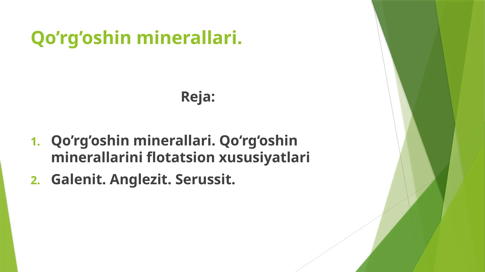 Qo’rg’oshinminerallari