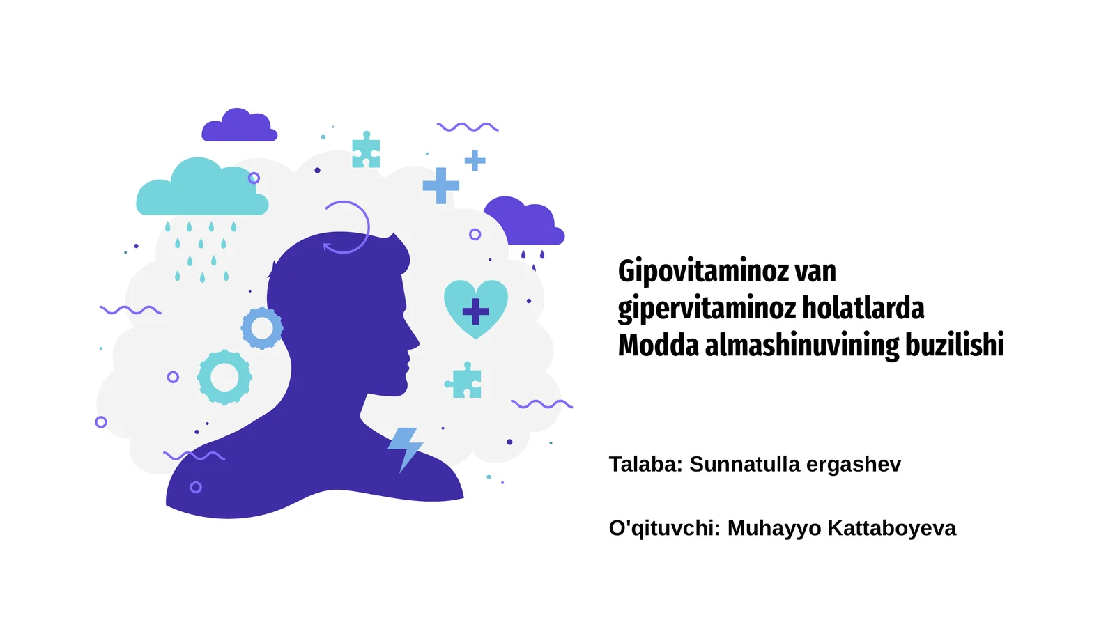 Gipovitaminoz van Gipervitaminoz holatlarda Modda almashinuvining buzilishi