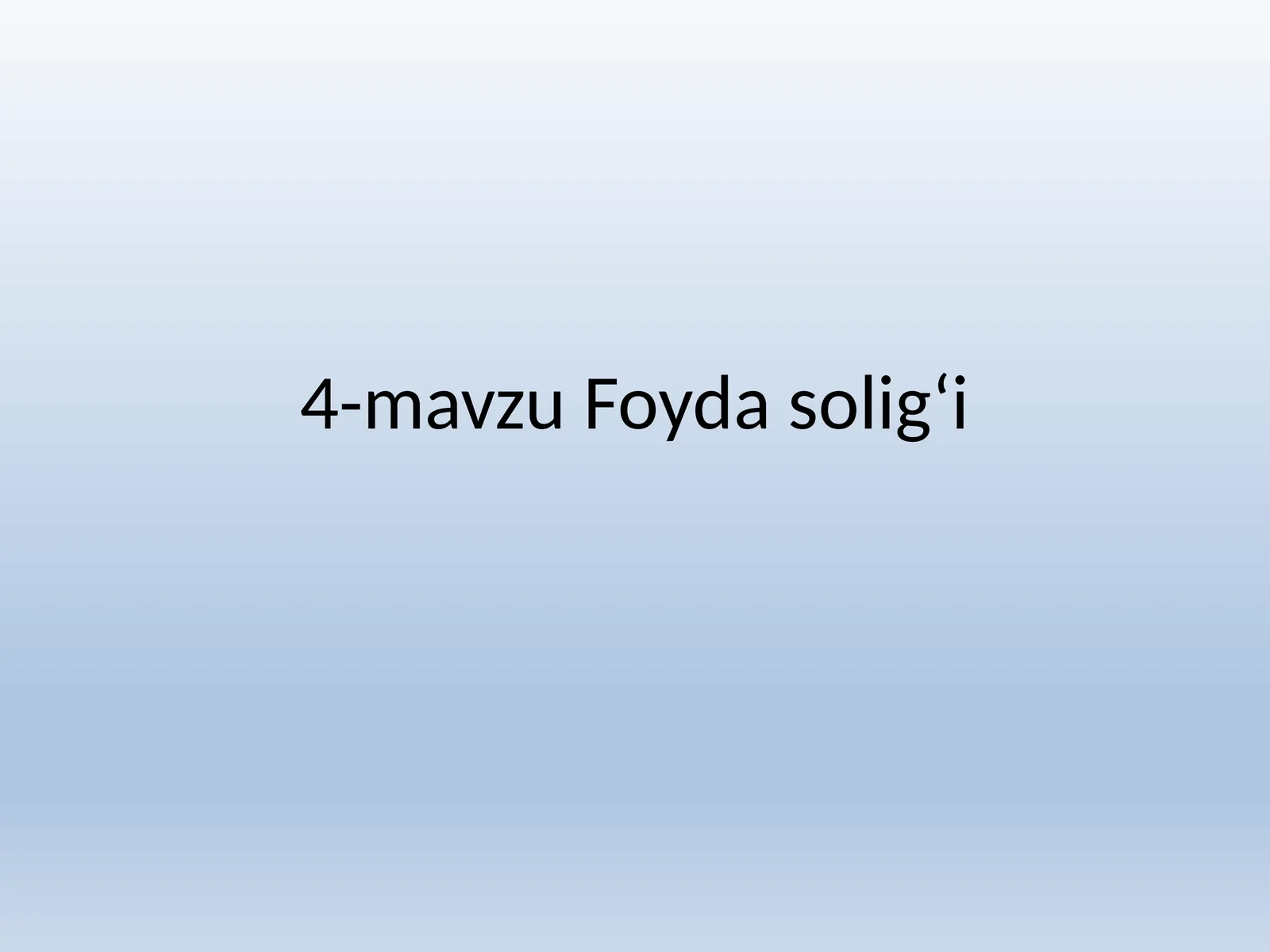 Foydasolig‘i