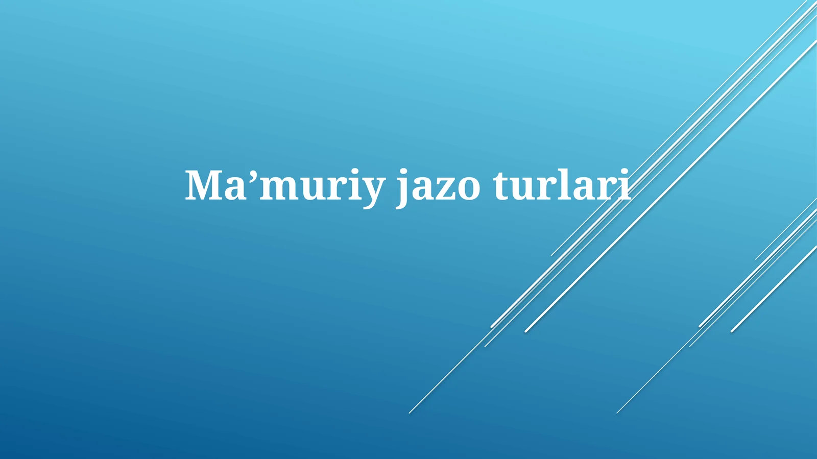 Ma’muriy jazoturlari