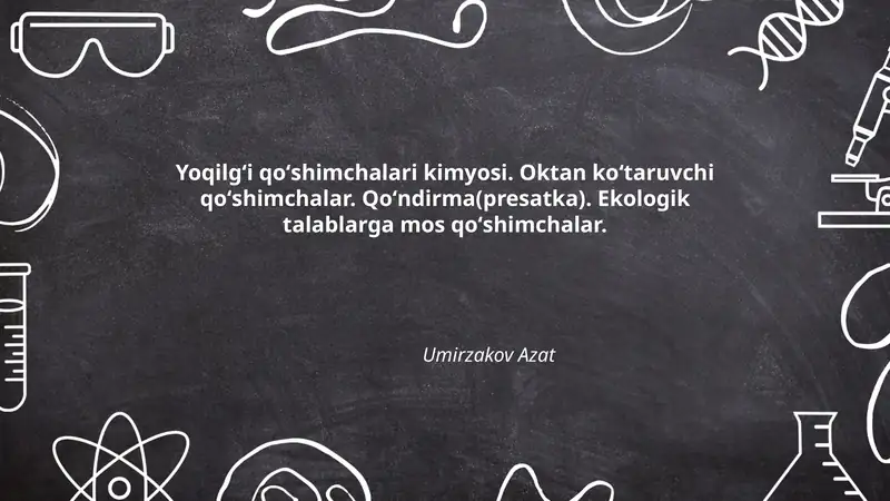 Yoqilgʻi qoʻshimchalari kimyosi