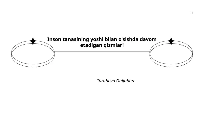 Inson tanasining yoshi bilan o'sishda davom etadigan qismlari