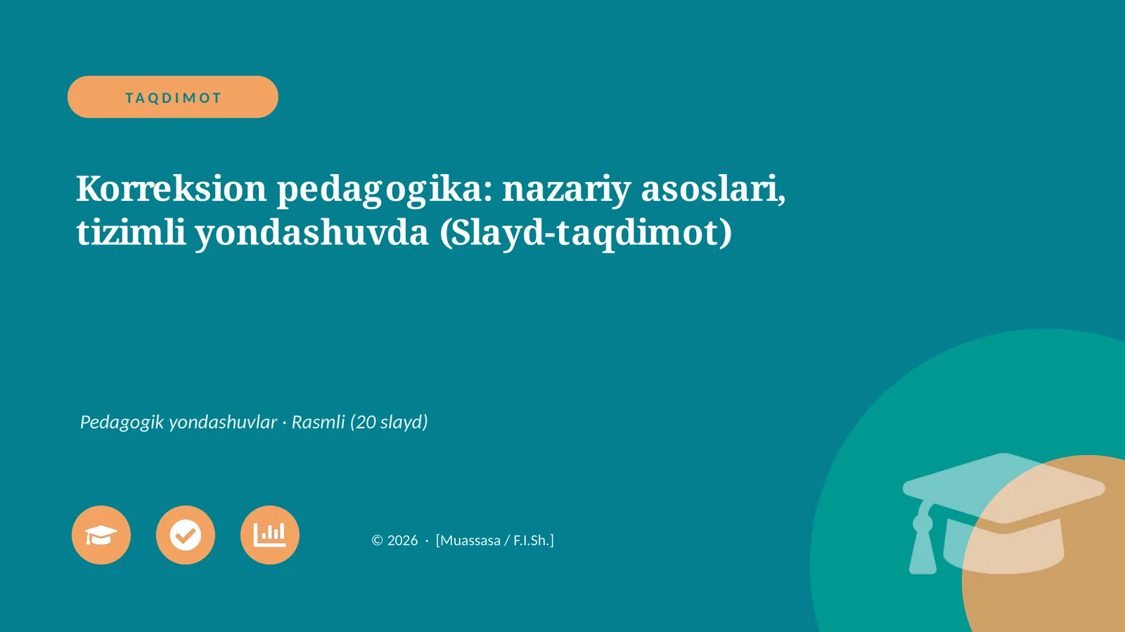 Korreksion pedagogika: nazariy asoslari, tizimli yondashuvda (Slayd-taqdimot)