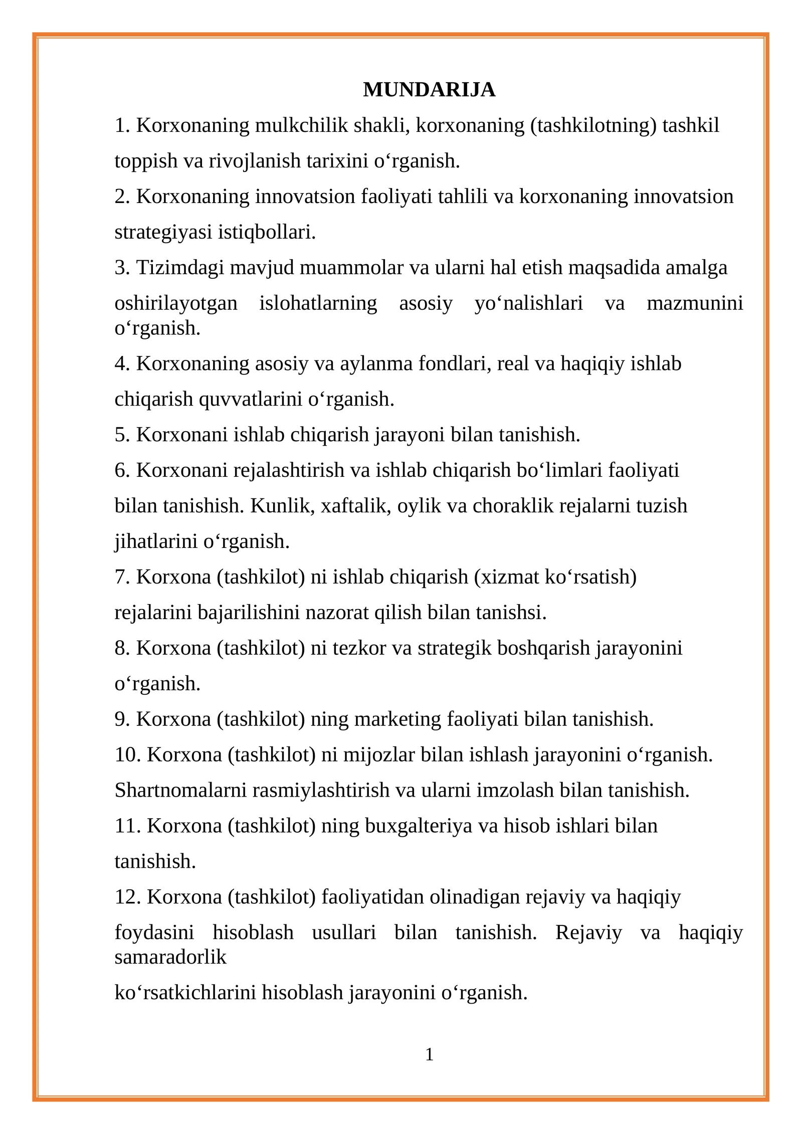 amaliyot hisoboti