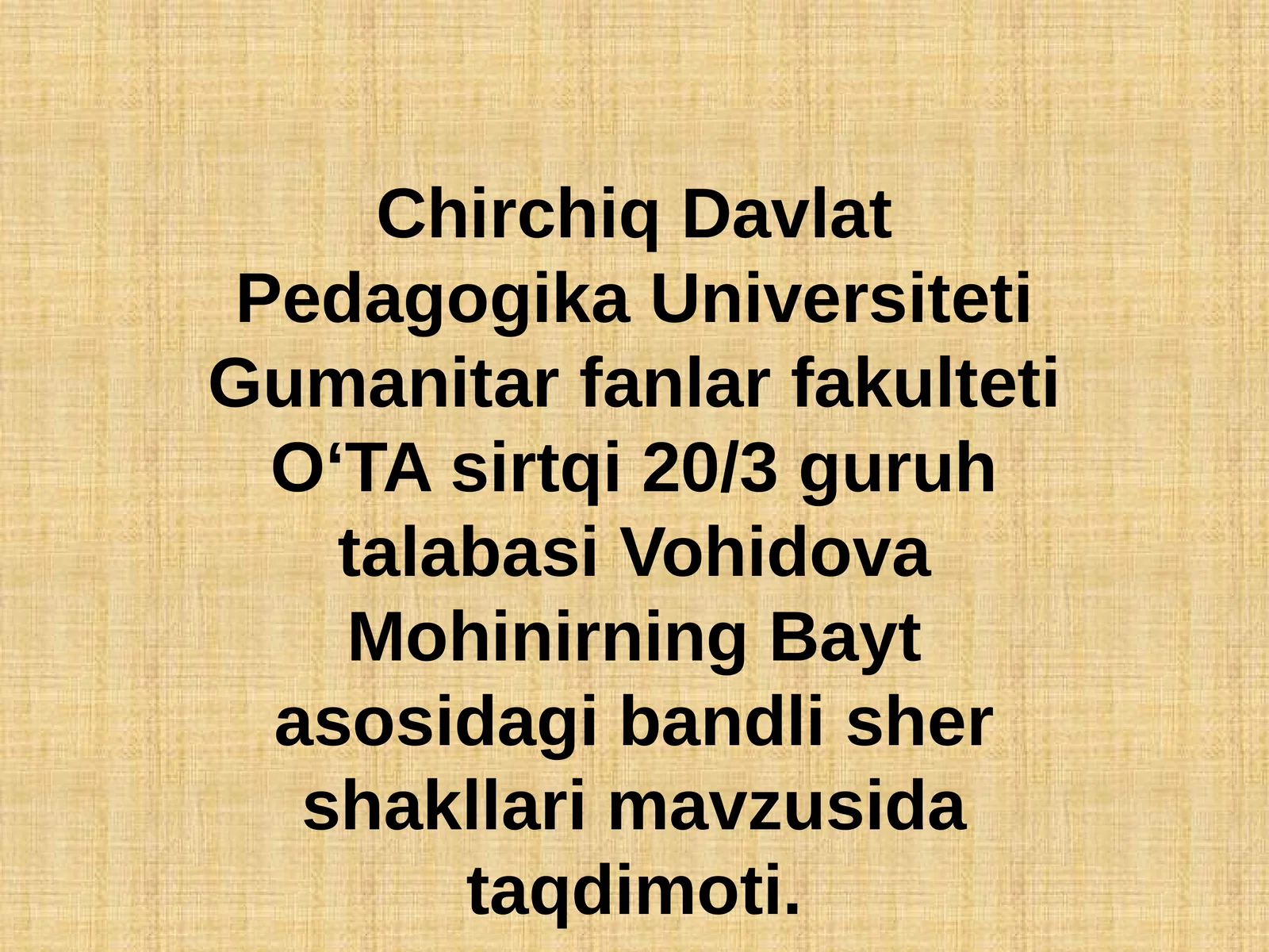 Baytasosidagi bandli she’r shakllari