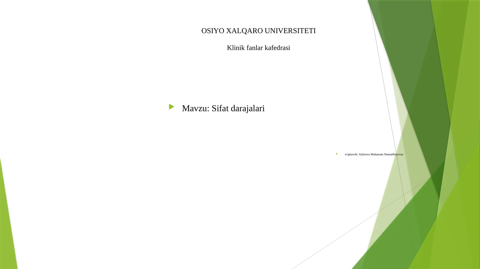 Sifat darajalari