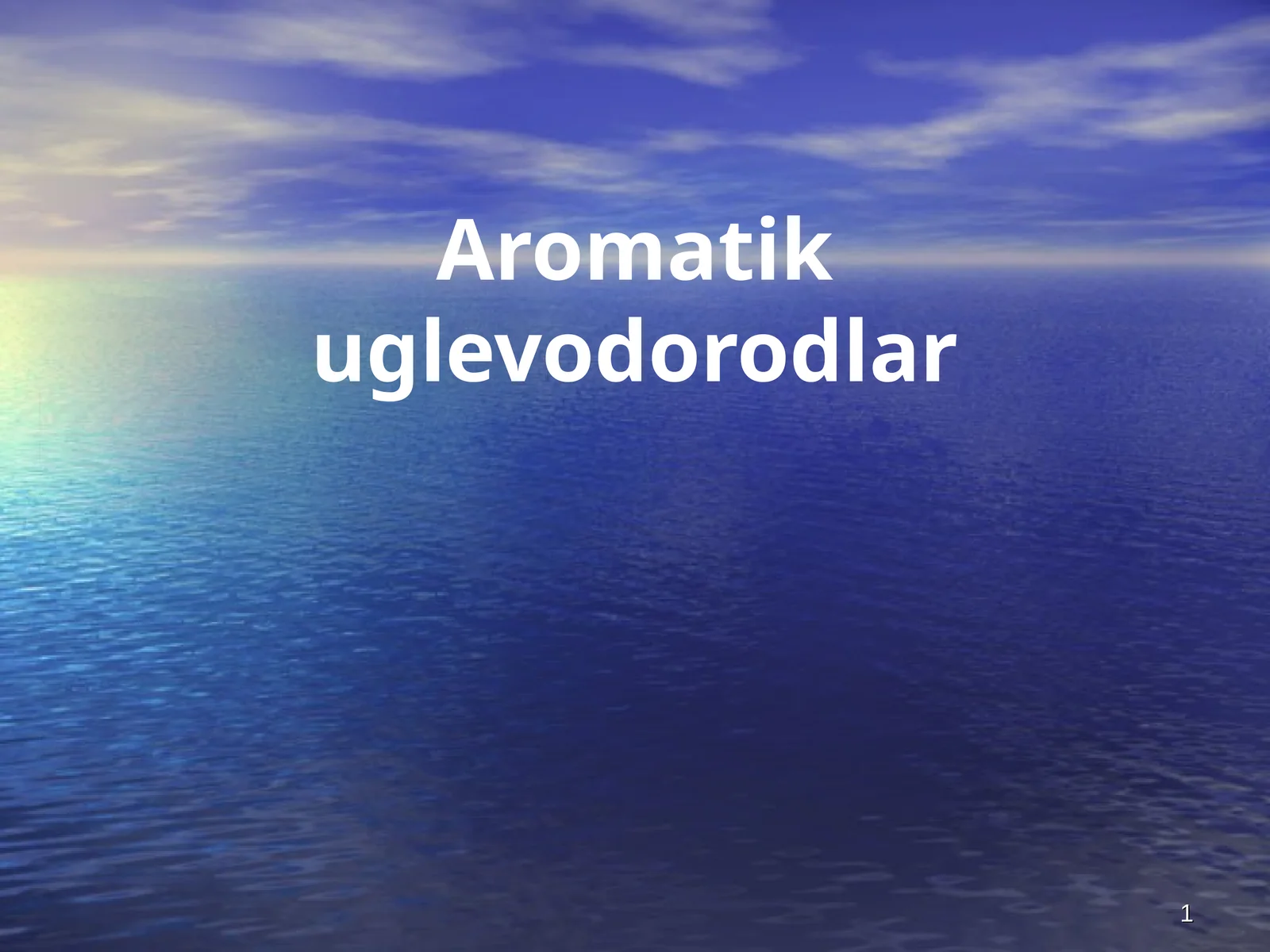 Aromatik uglevodorodlar