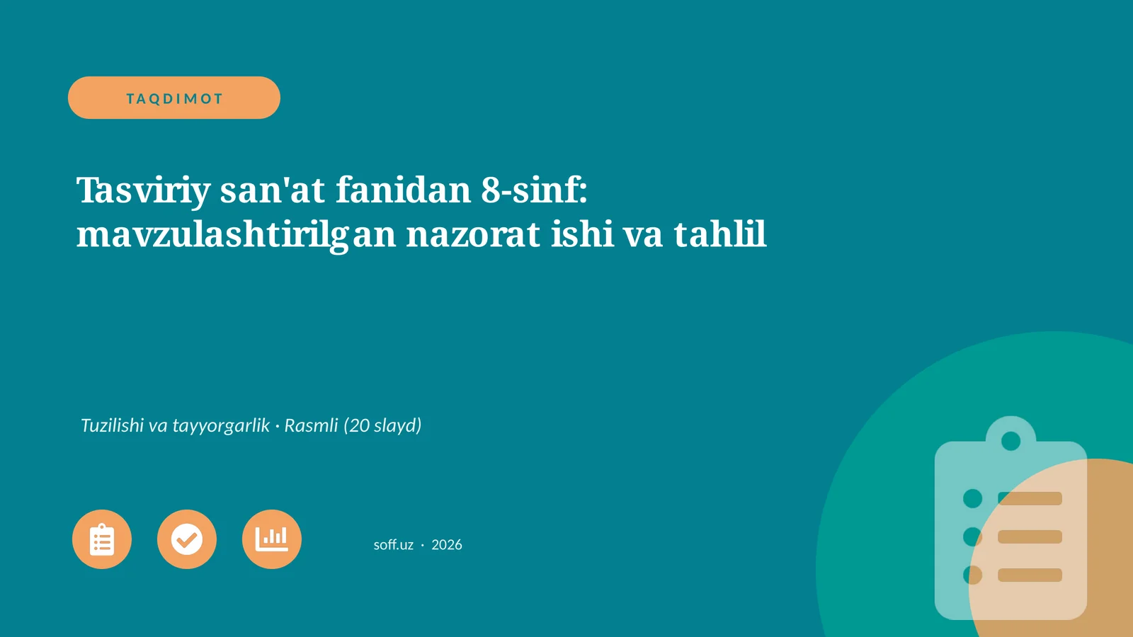 8-sinf: mavzulashtirilgan nazorat ishi va tahlil