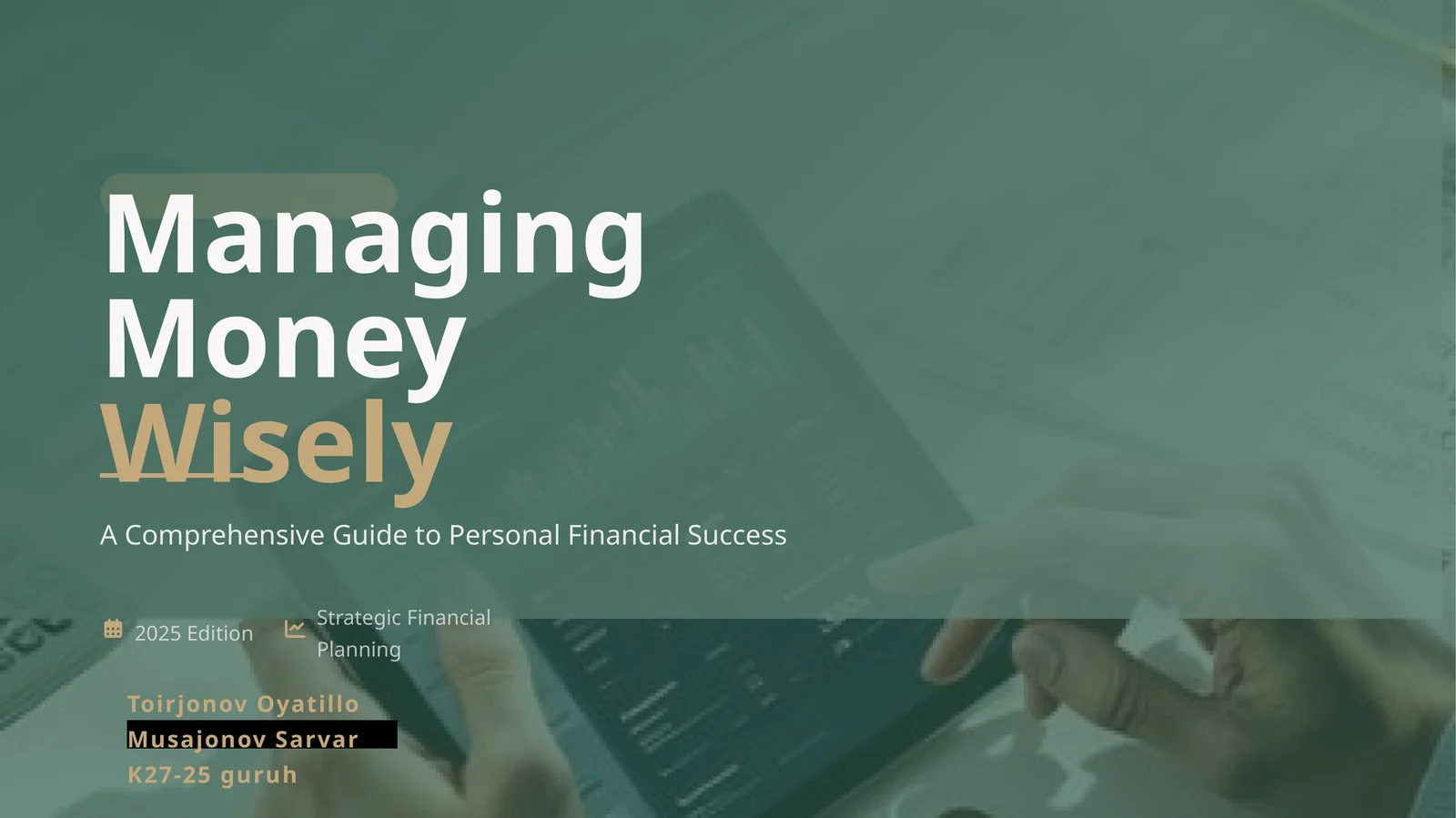 Managing Money Wisely