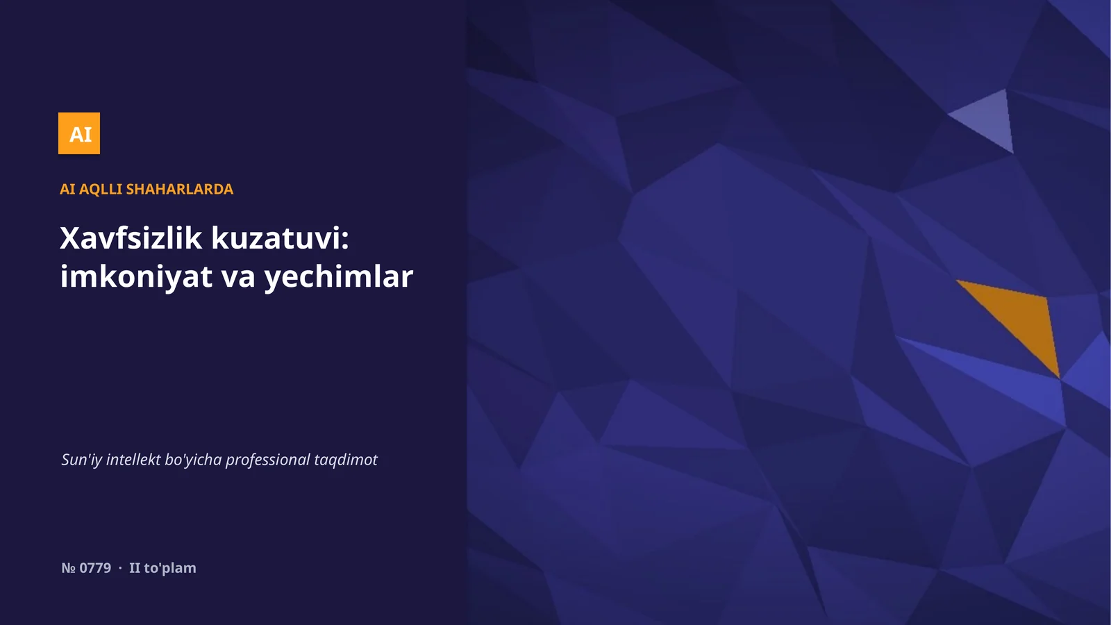 AI AQLLI SHAHARLARDA
