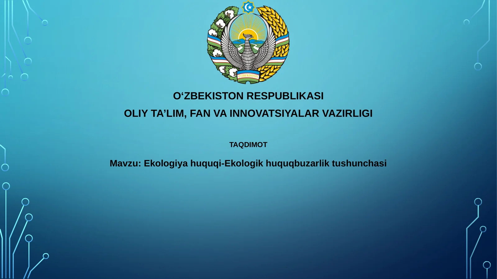 Ekologik huquqbuzarlik tushunchasi