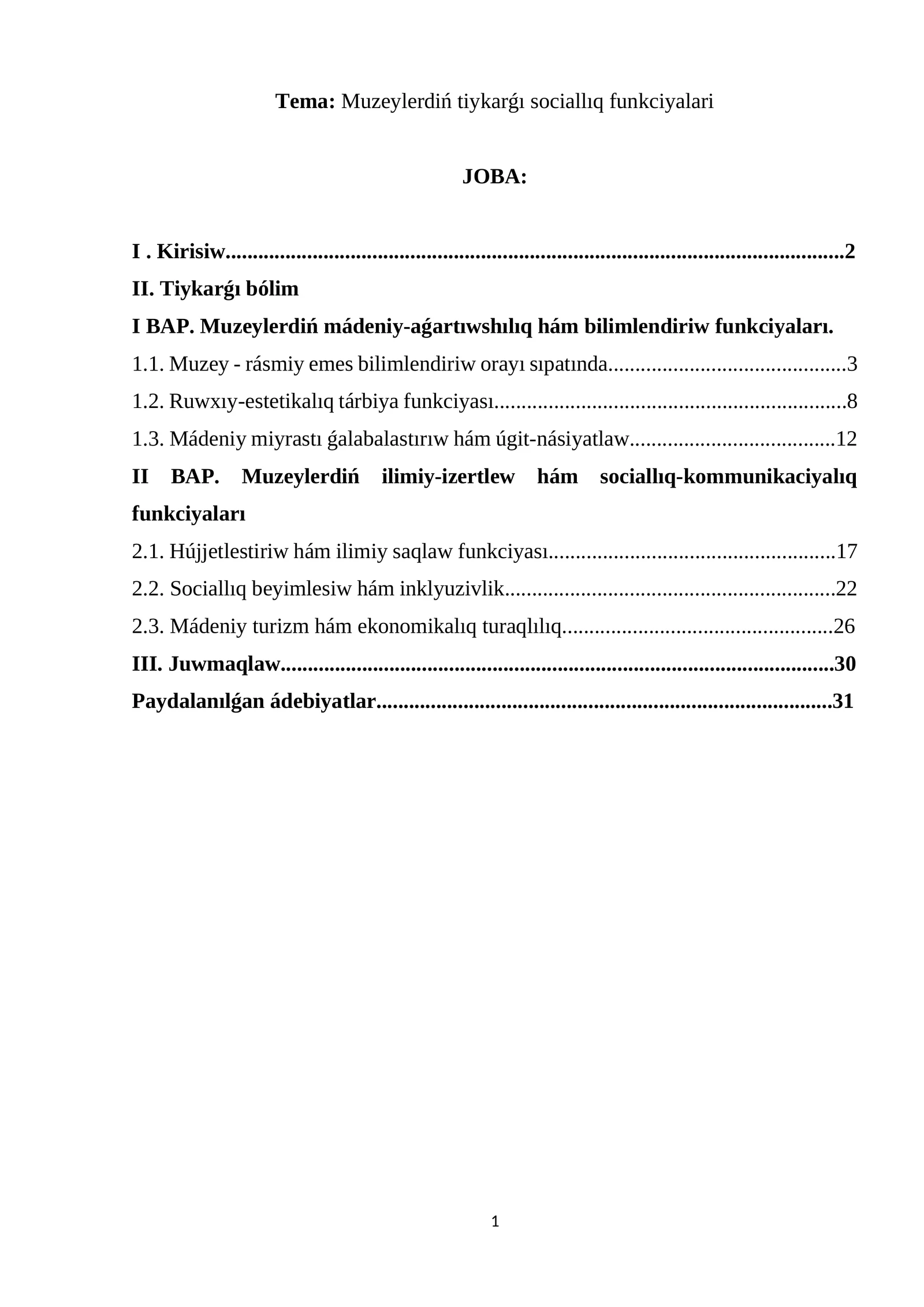 Muzeylerdiń tiykarǵı sociallıq funkciyalari