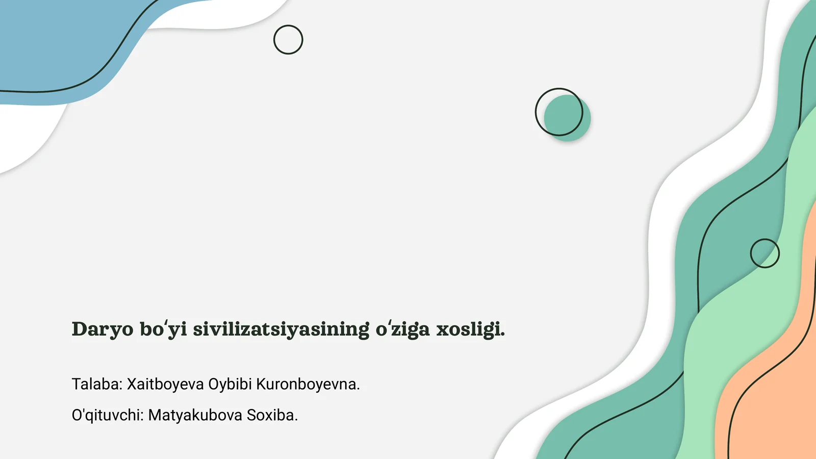 Daryo boʻyi sivilizatsiyasining oʻziga xosligi