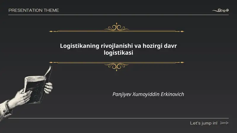 Logistikaning rivojlanishi va hozirgi davr logistikasi
