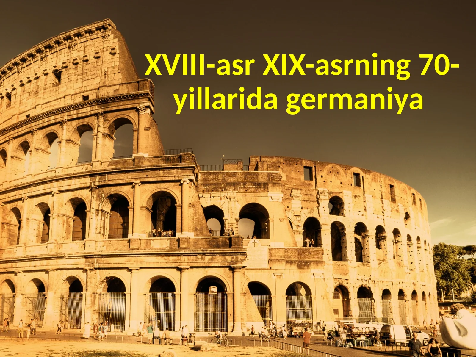 XVIII-asr XIX-asrning 70-yillarida germaniya
