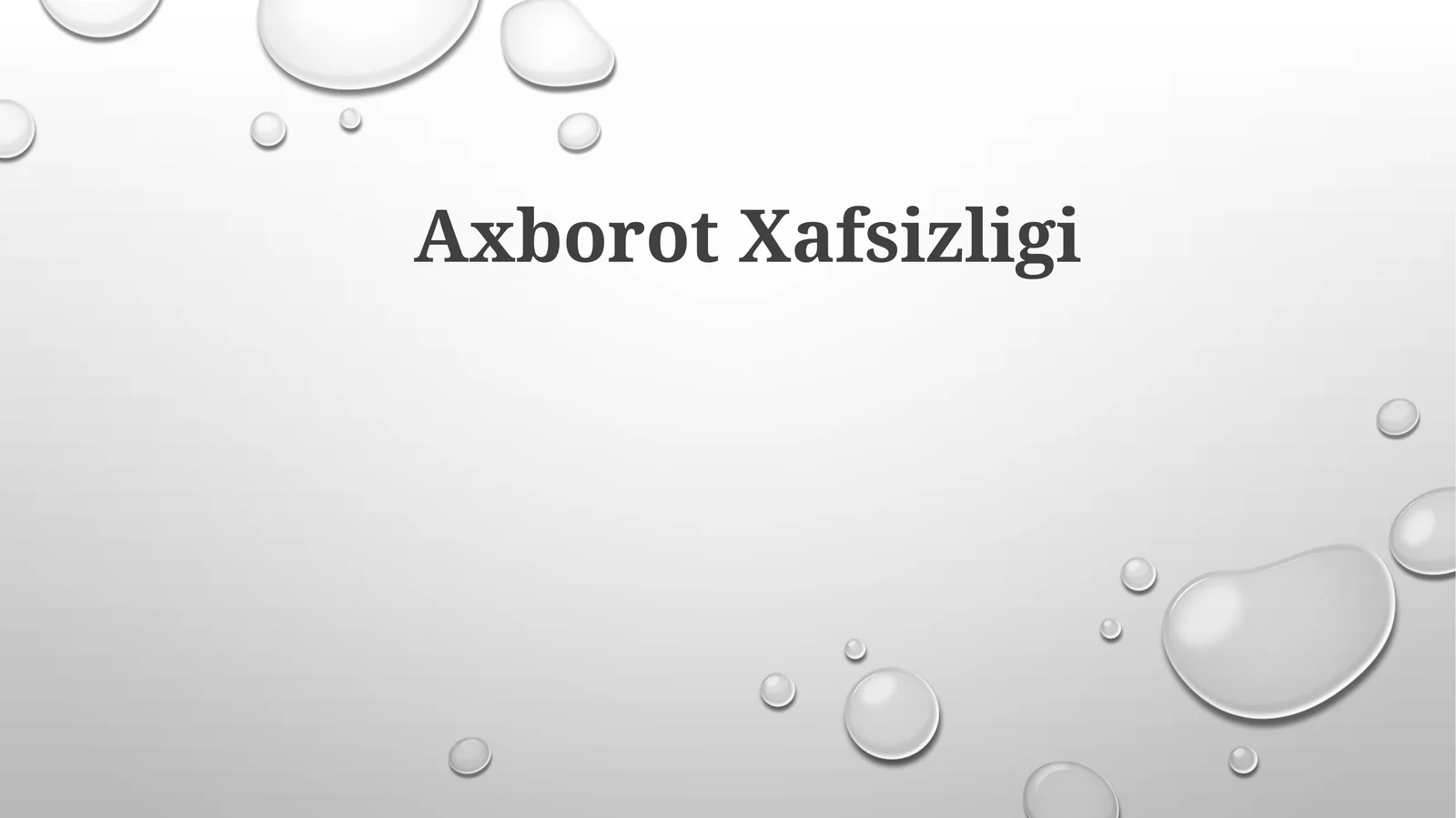 Xavfsizlik asoslari