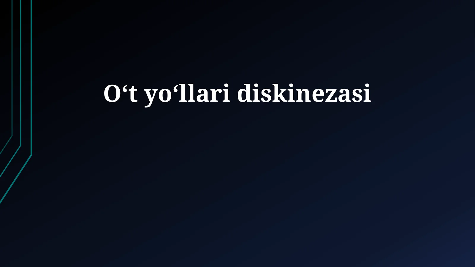 Oʻt yoʻllari diskinezasi