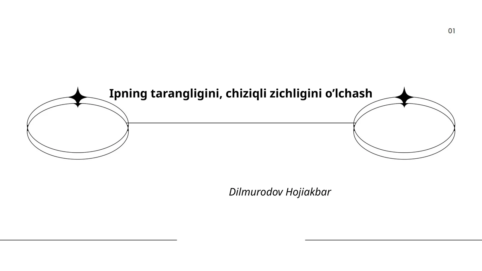 Ipning tarangligini, chiziqli zichligini o’lchash