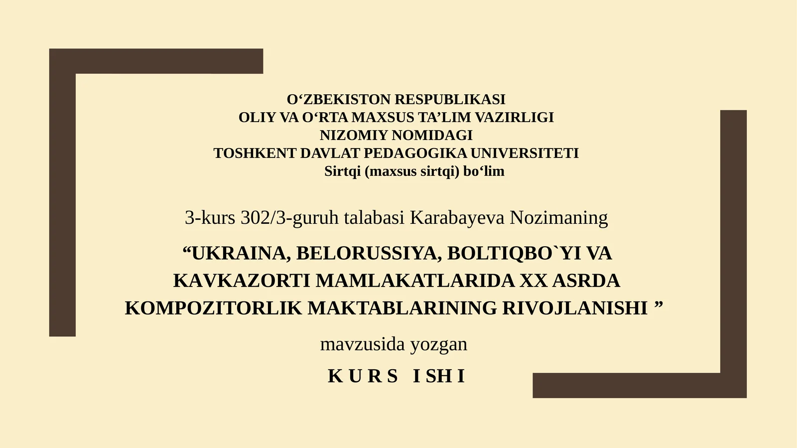UKRAINA, BELORUSSIYA, BOLTIQBO`YI VA KАVKAZORTI MAMLAKATLARIDA XX ASRDA KOMPOZITORLIK MAKTABLARINING RIVOJLANISHI