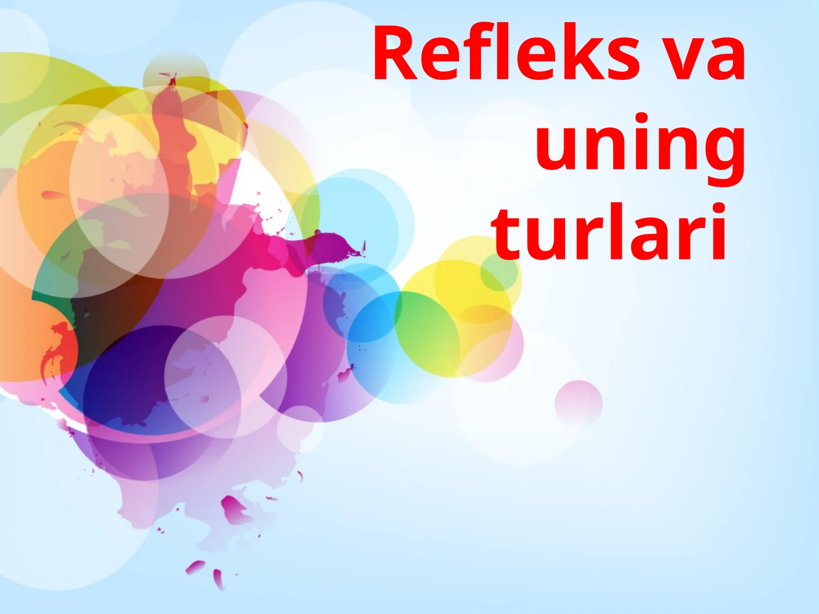 Refleks va uning turlari
