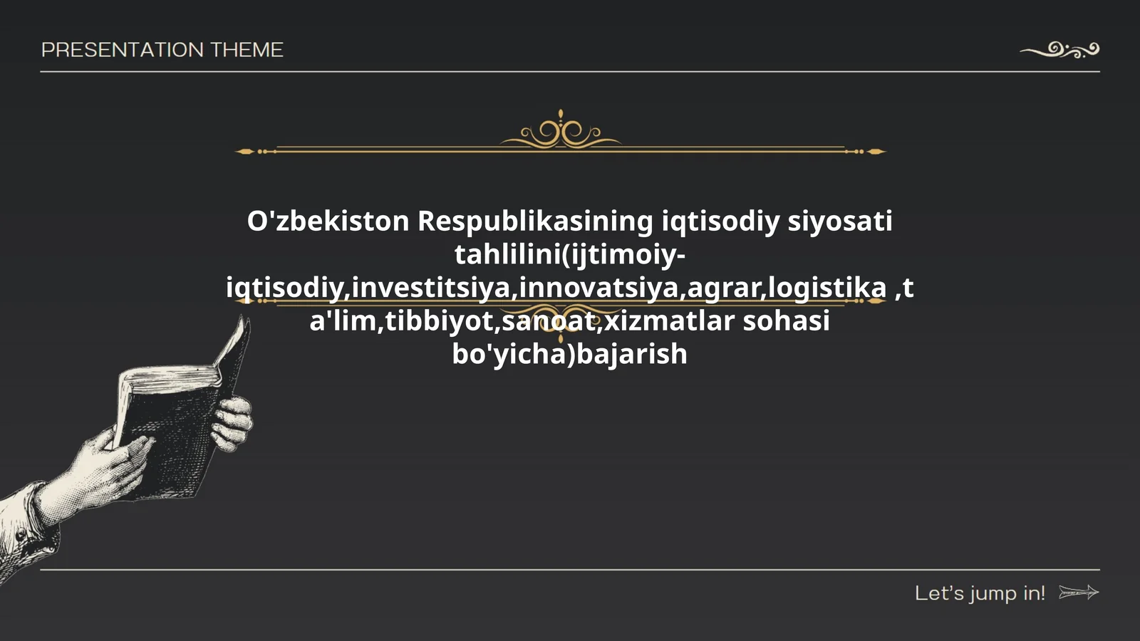 O'zbekiston Respublikasining iqtisodiy siyosati tahlili