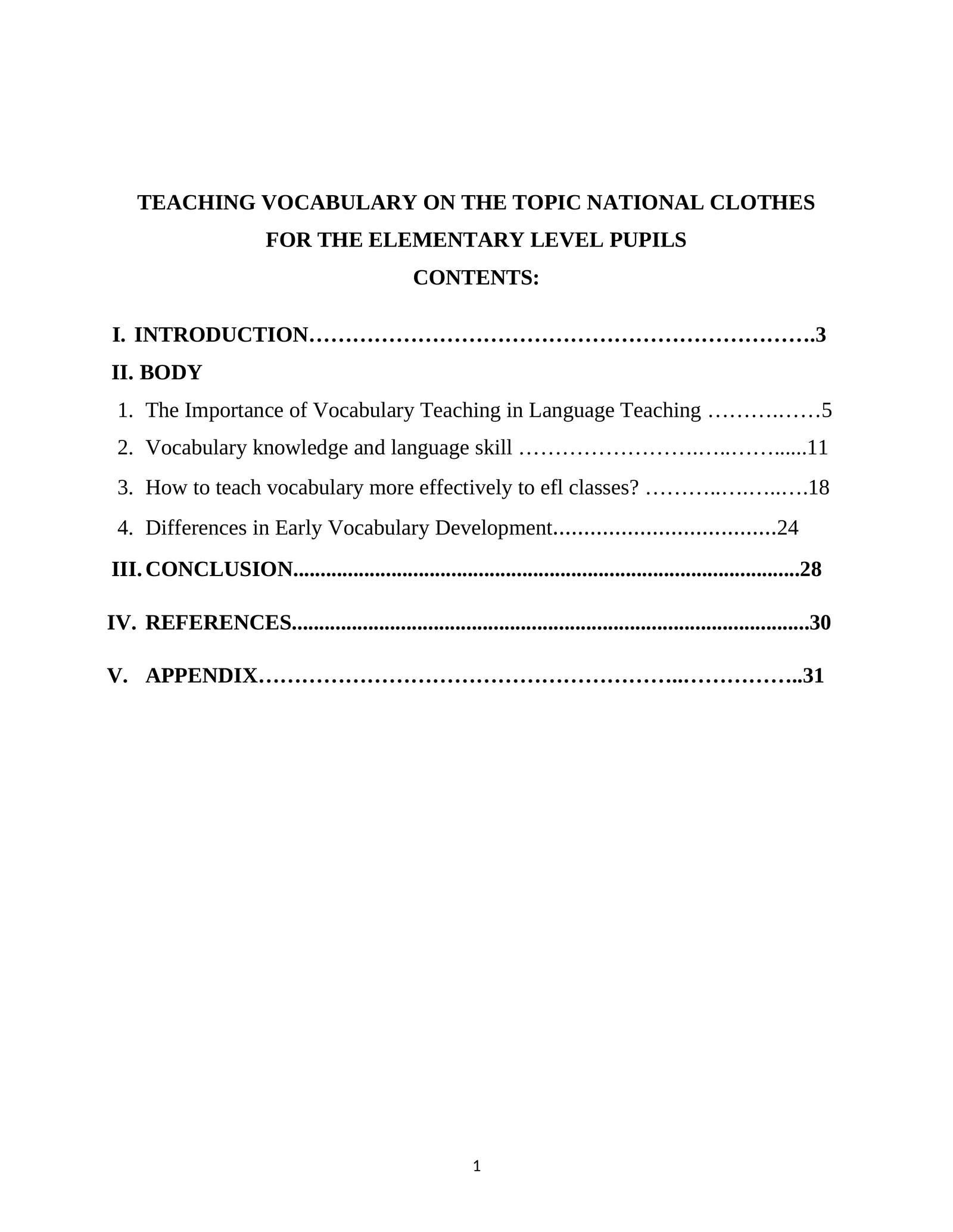 TEACHING VOCABULARY ON THE TOPIC NATIONAL CLOTHES FOR THE ELEMENTARY LEVEL PUPILS