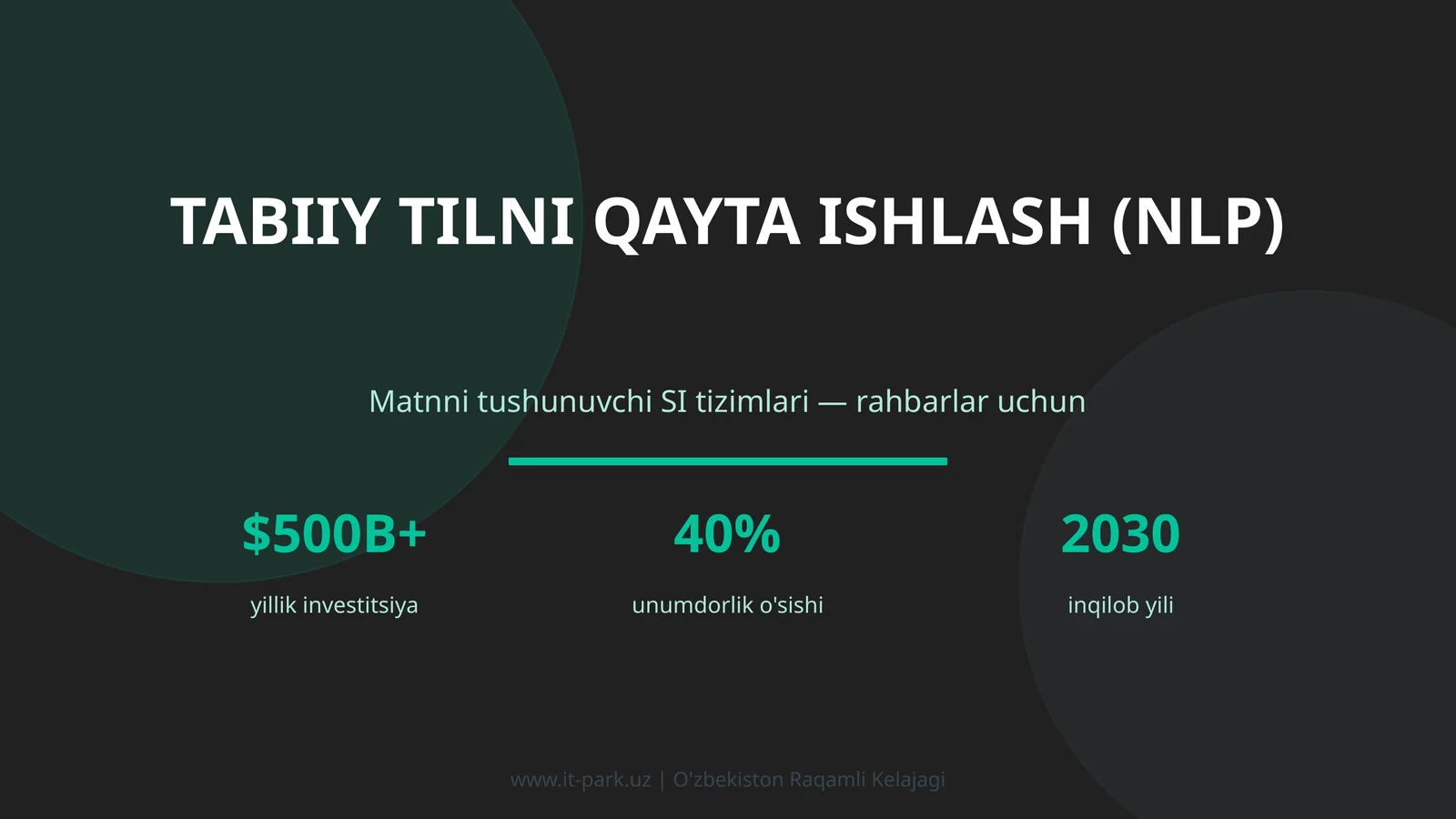 Tabiiy tilni qayta ishlash (NLP)