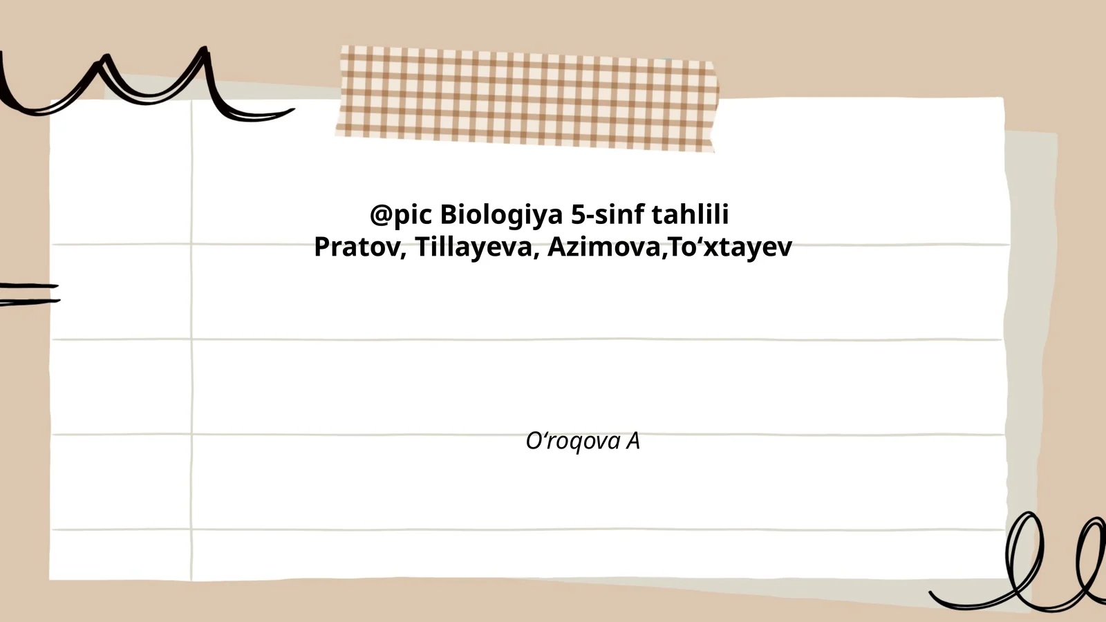 Biologiya 5-sinf tahlili