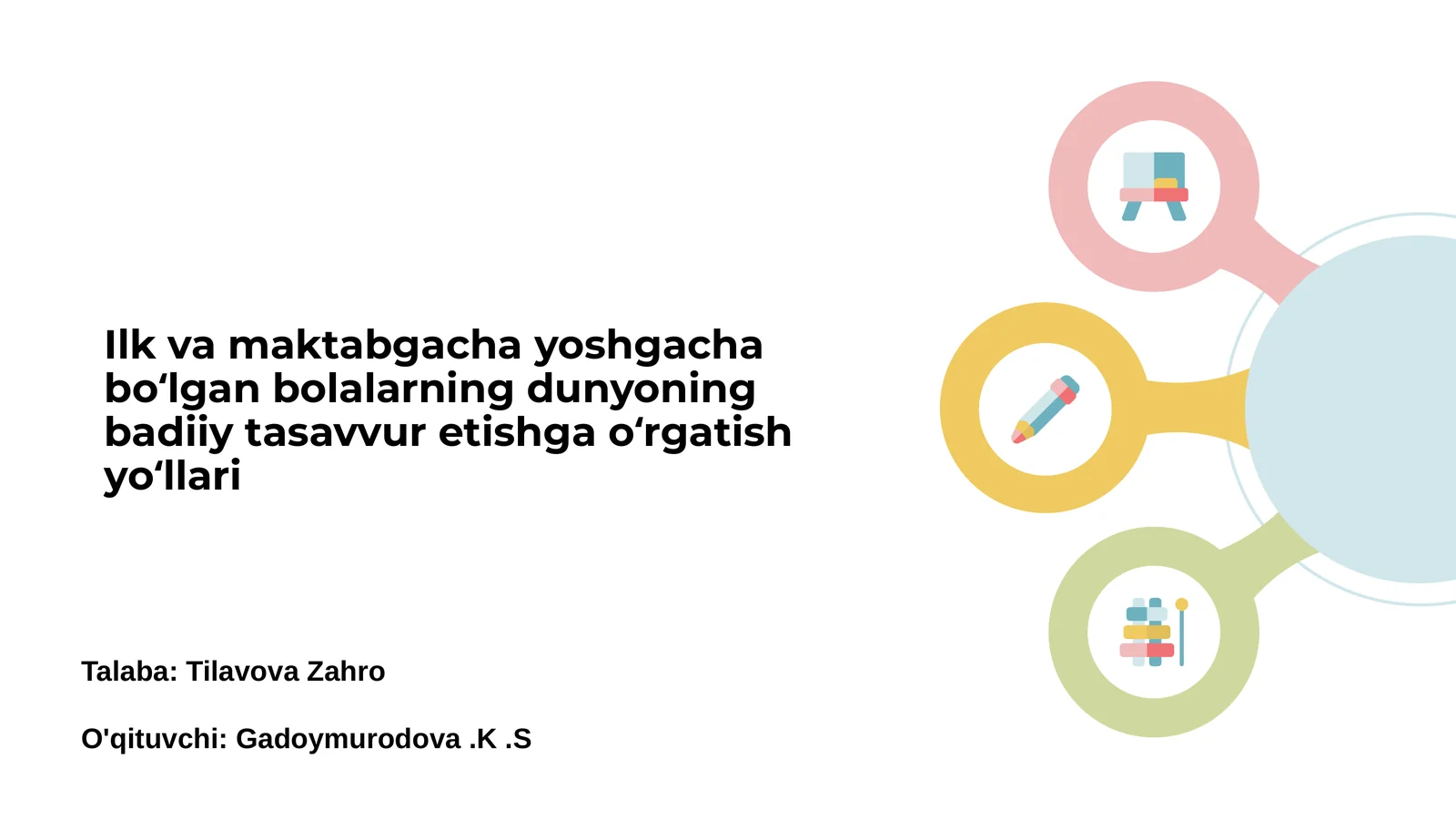 Bolalarning badiiy tasavvur etishga oʻrgatish yoʻllari