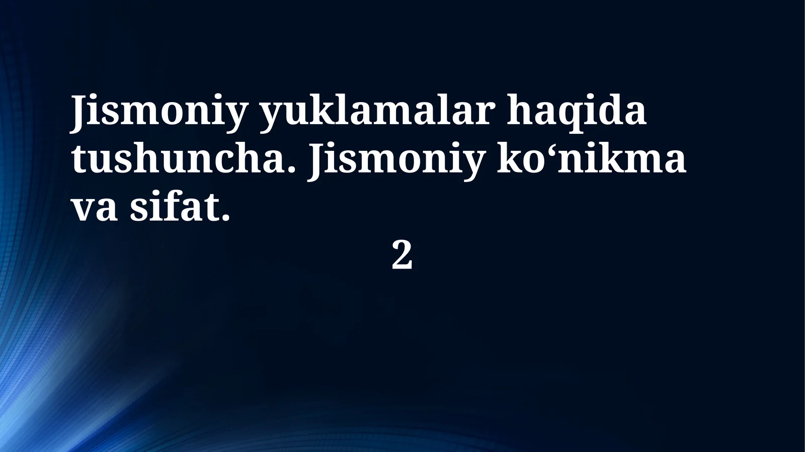 Jismoniy faollik va jismoniy mashqlar