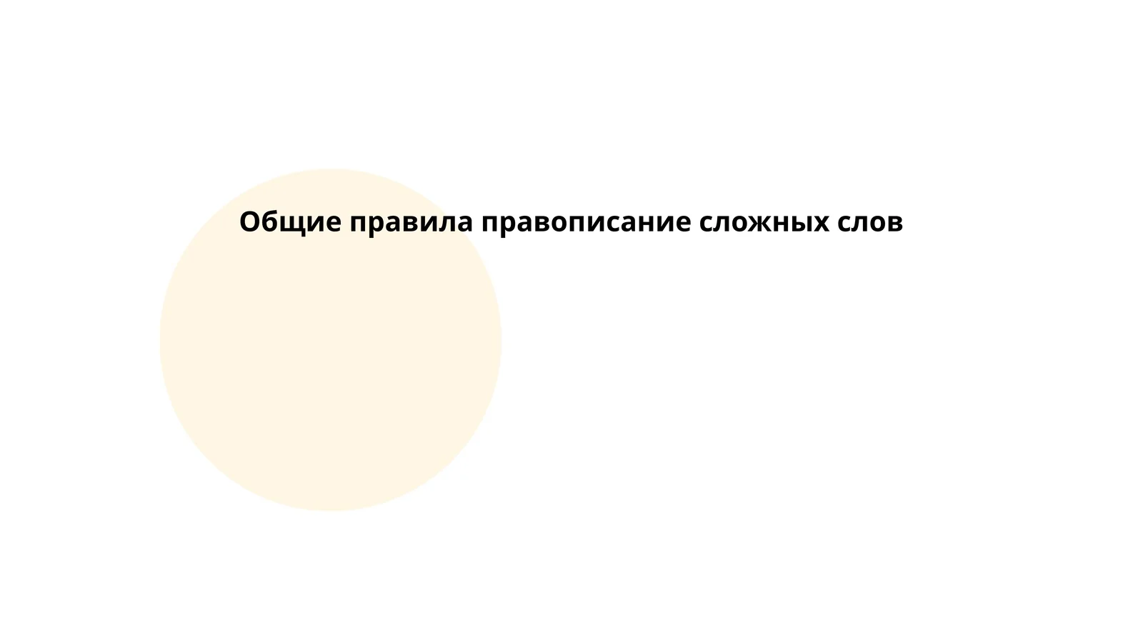 Правописание сложных слов