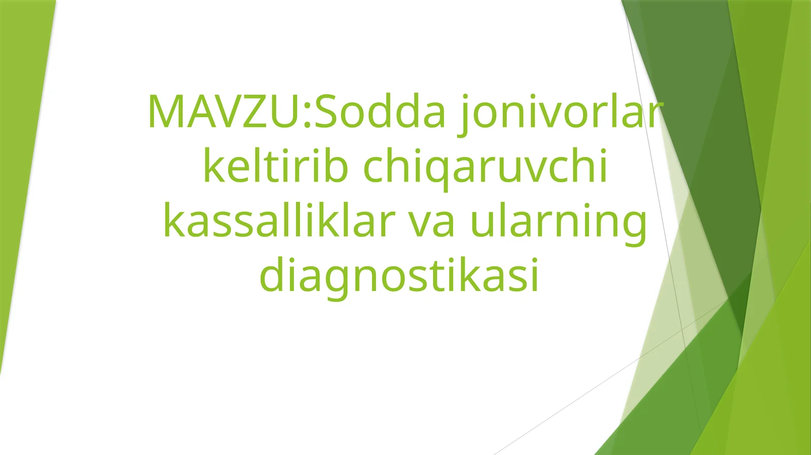 Soddajonivorlarkeltiribchiqaruvchikassalliklarvaularningdiagnostikasi