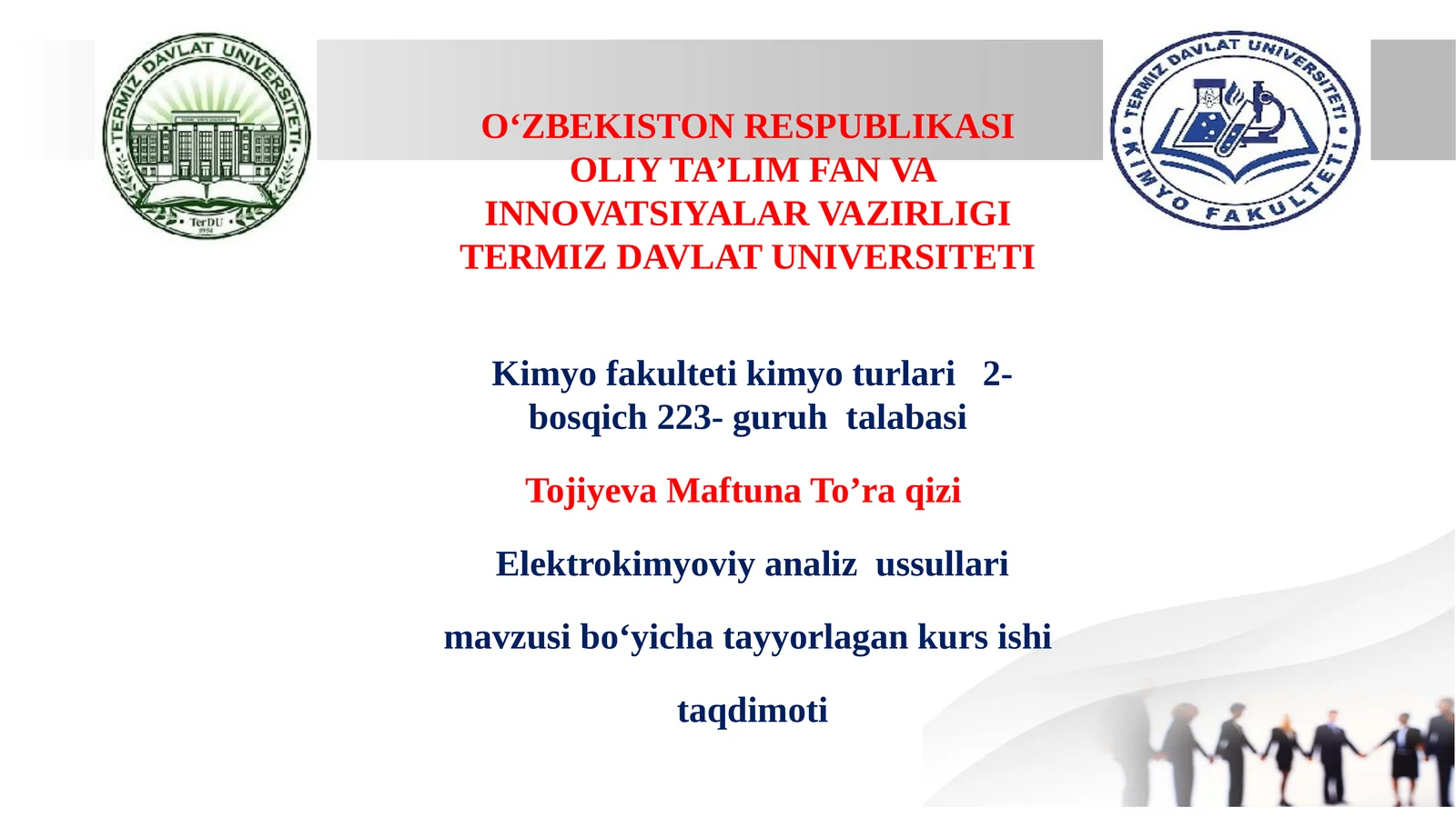 Elektrokimyoviy analiz usullari