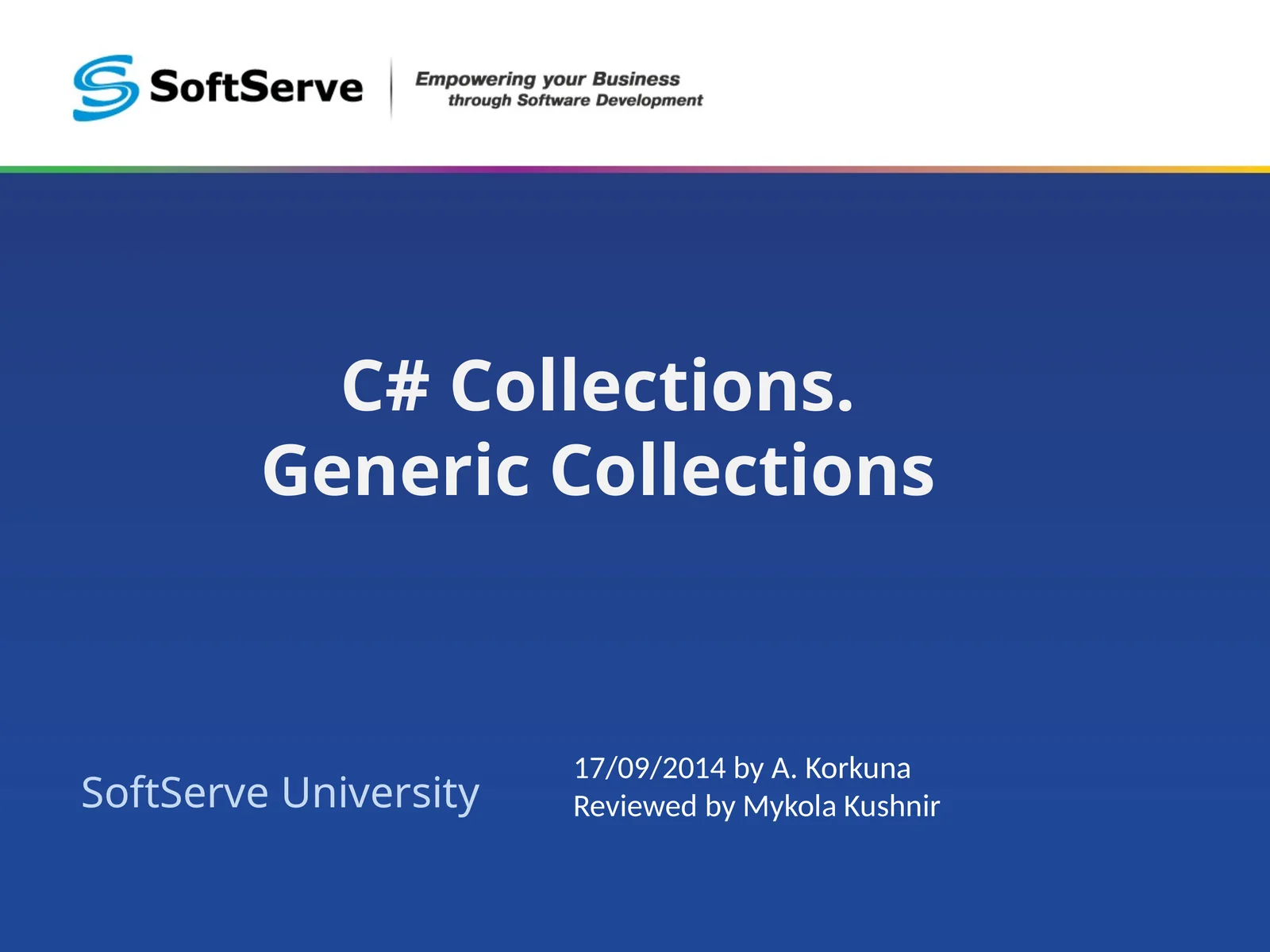 C# Collections.GenericCollections