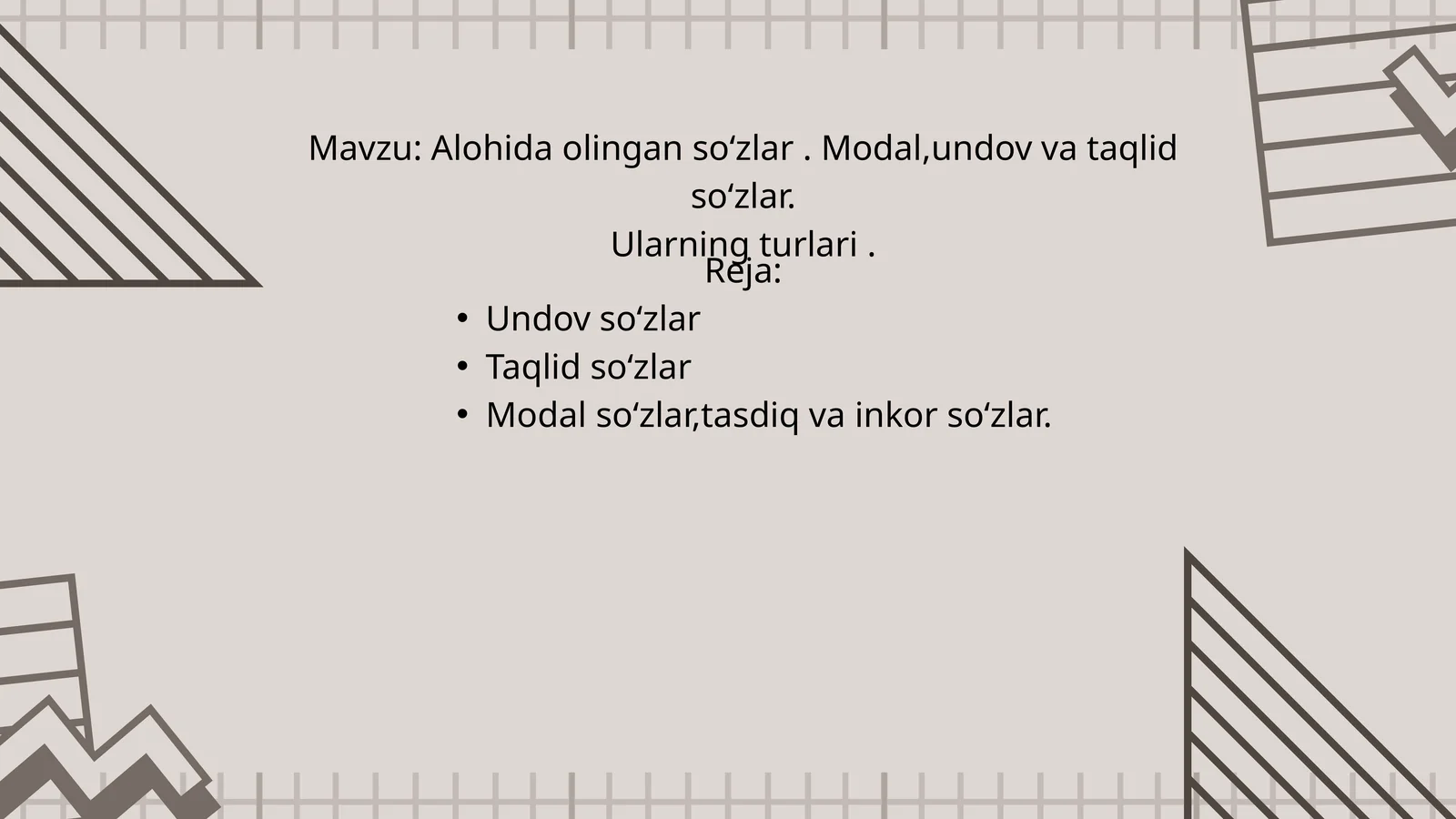 Alohida olingan soʻzlar