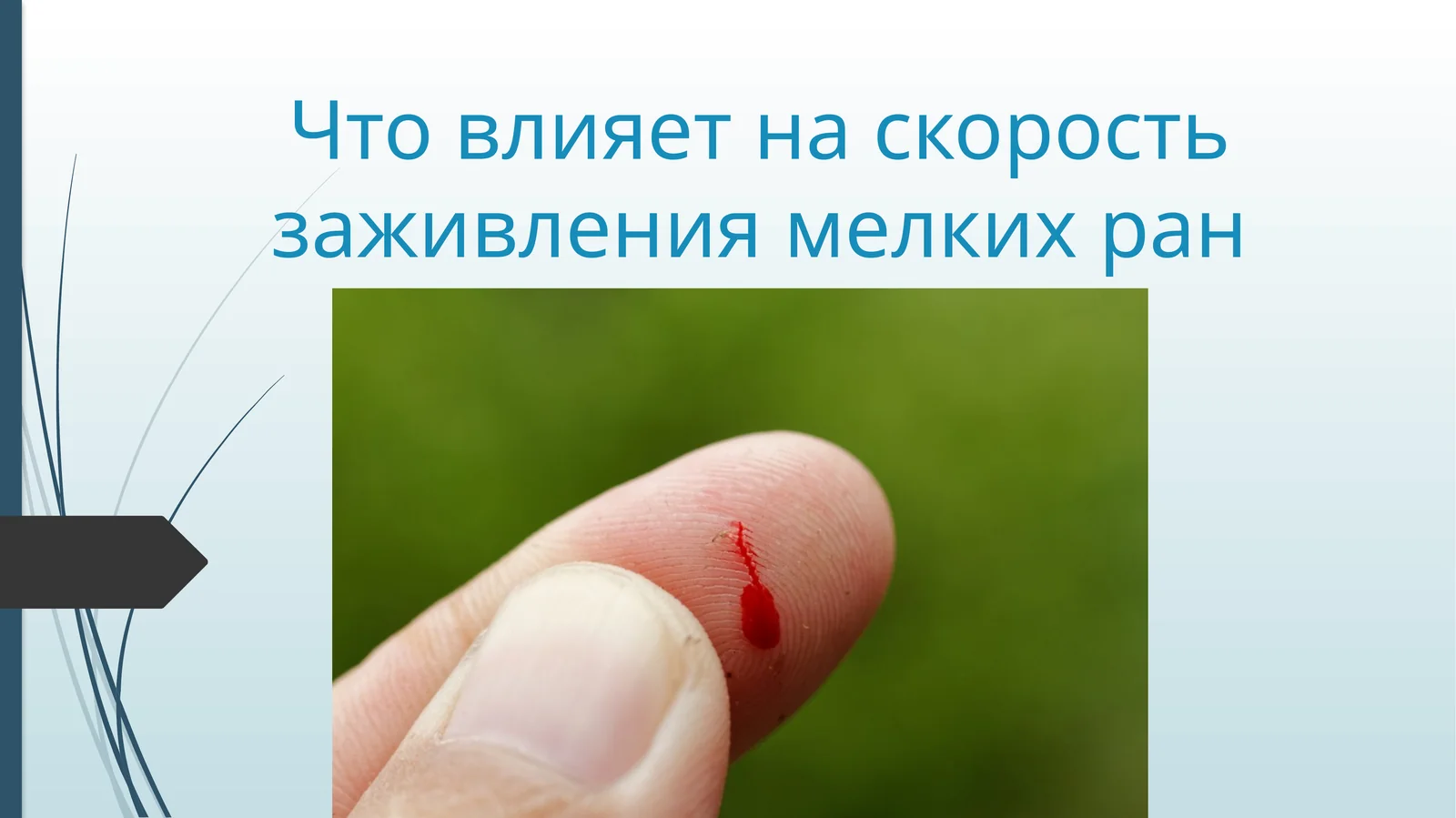 Скорость заживления мелкой раны