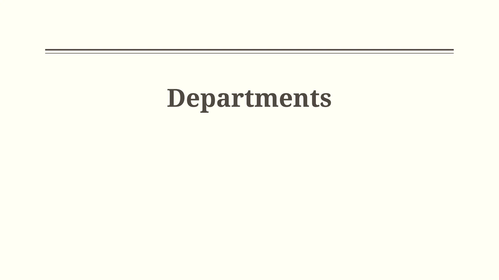 Future of Departments