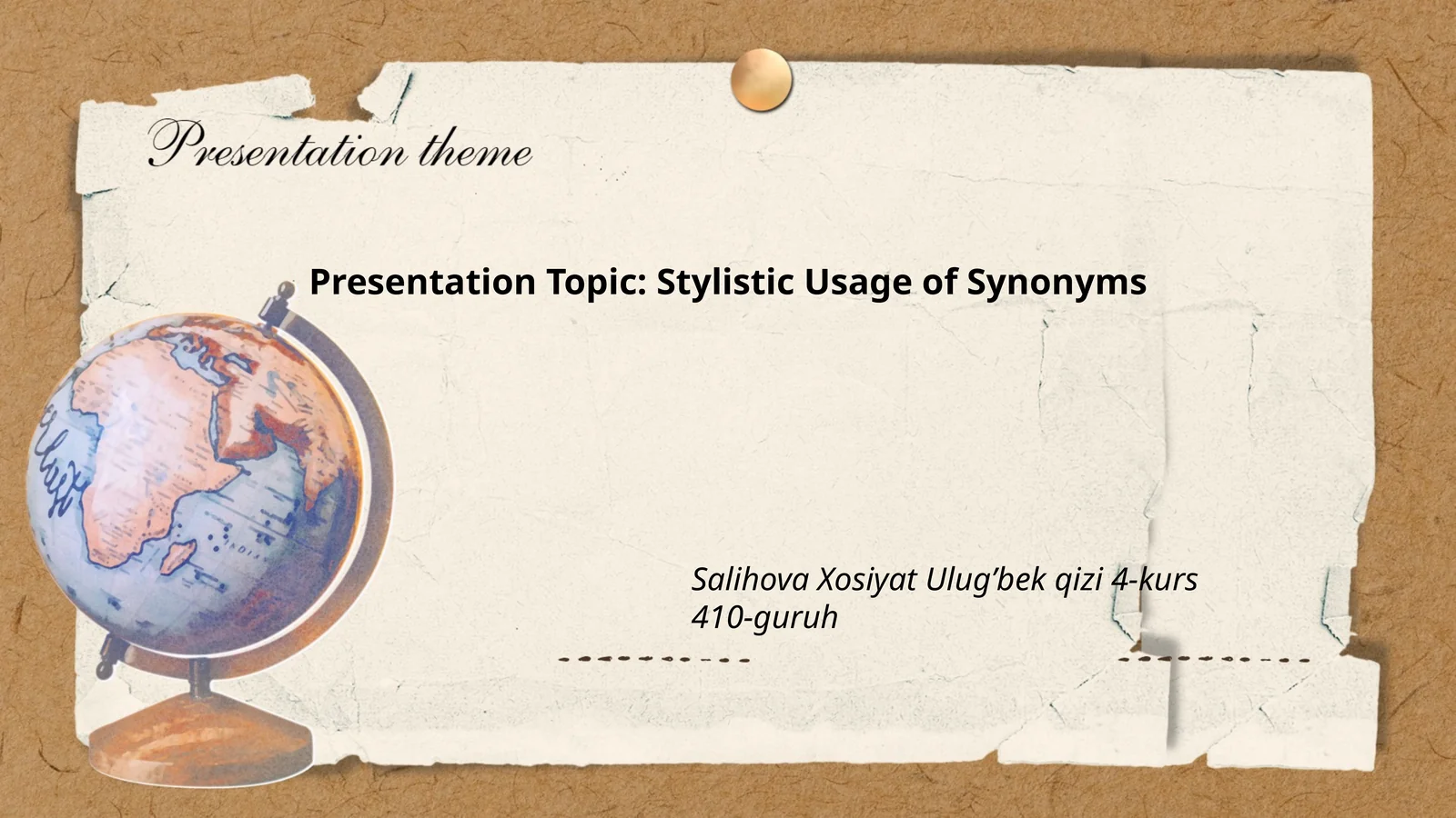 Stylistic Usage of Synonyms