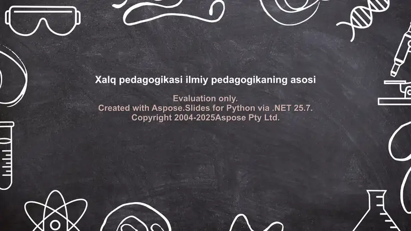 Xalq pedagogikasi ilmiy pedagogikaning asosi