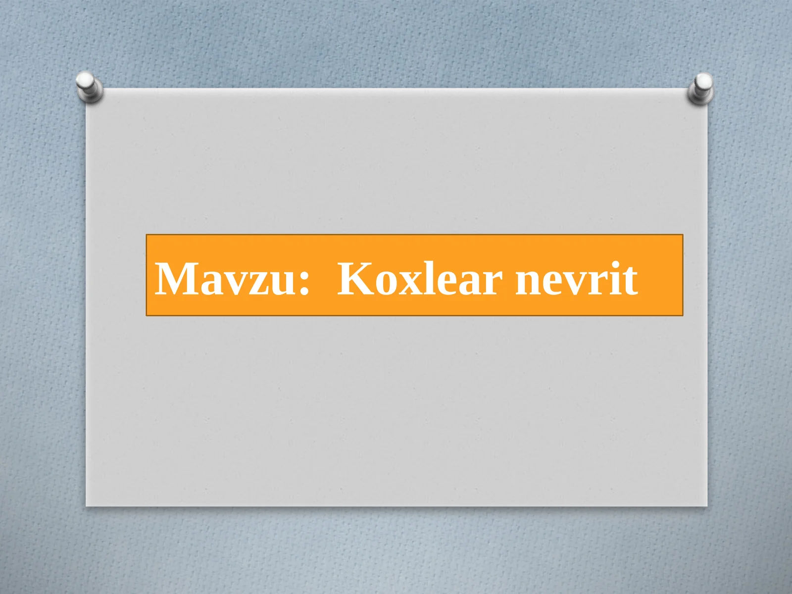 Koxlearnevrit