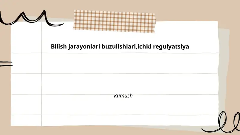 E’tibor buzilishlari va ichki regulyatsiya