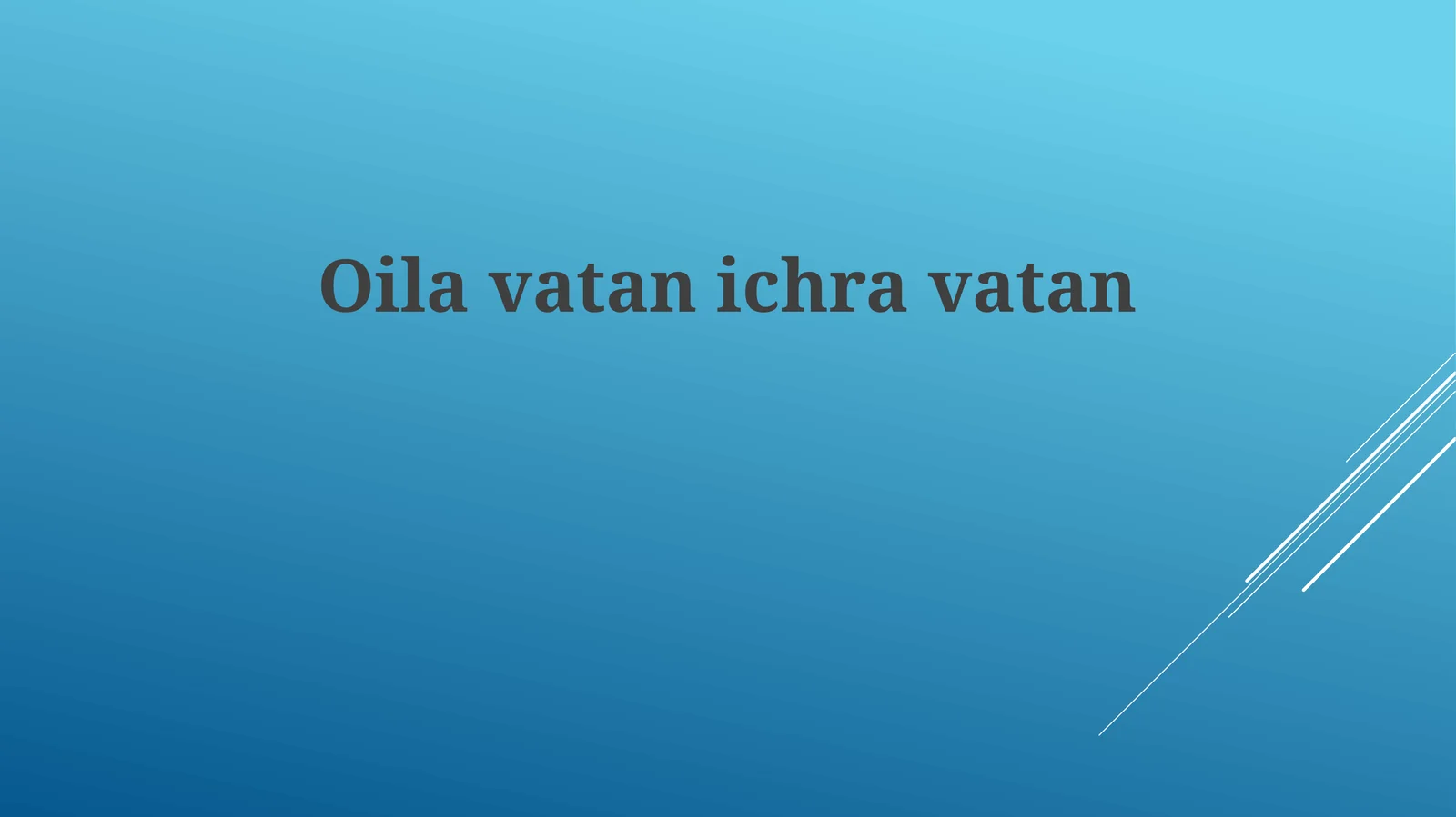 Oila – Vatan ichidagi Vatan