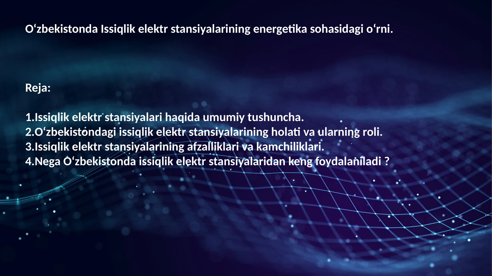 Issiqlik elektr stansiyalari