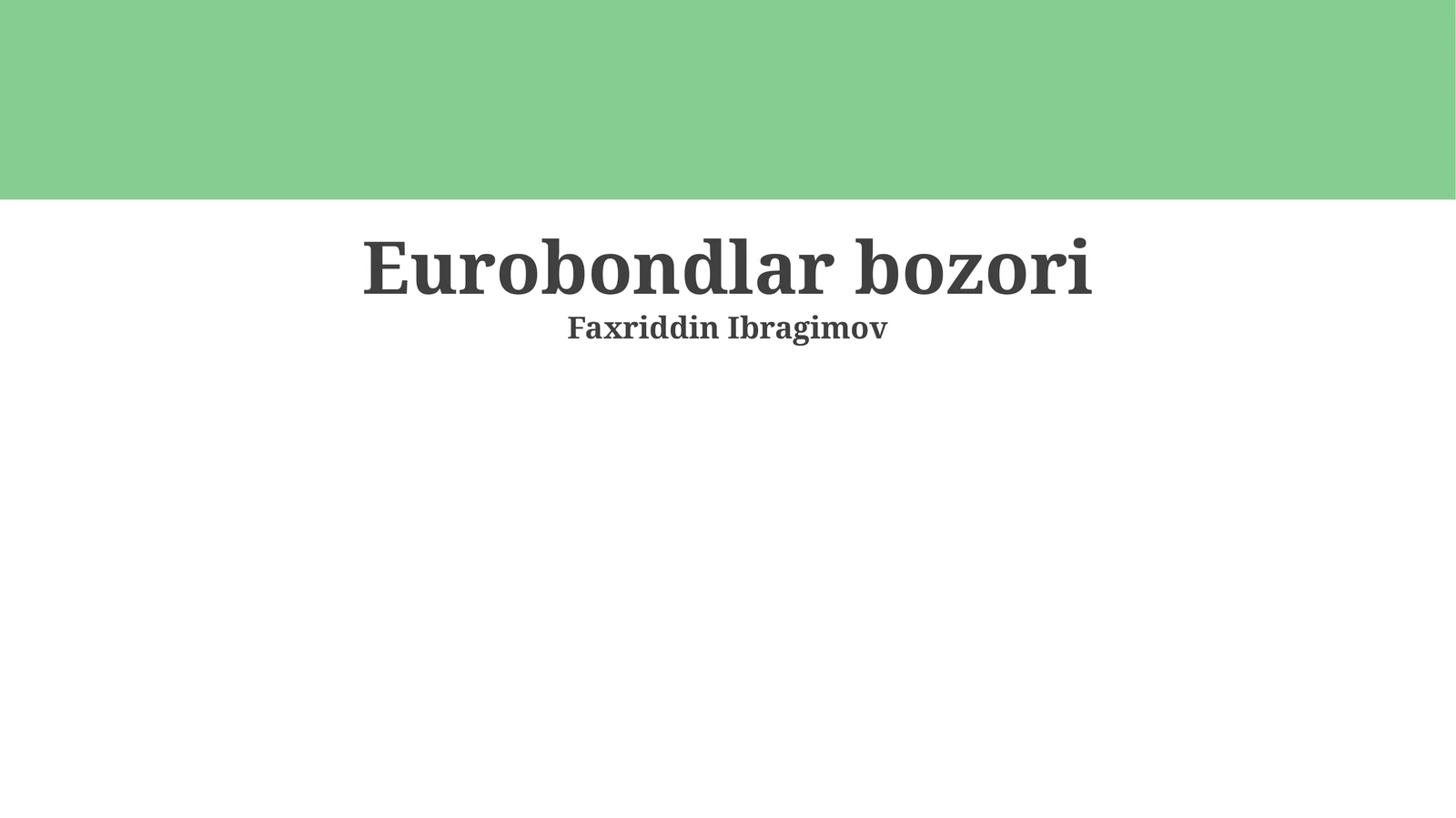 Euroobligatsiyalar bozori