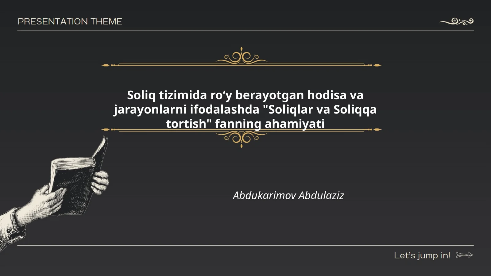 Soliqlar va Soliqqa tortishning ahamiyati