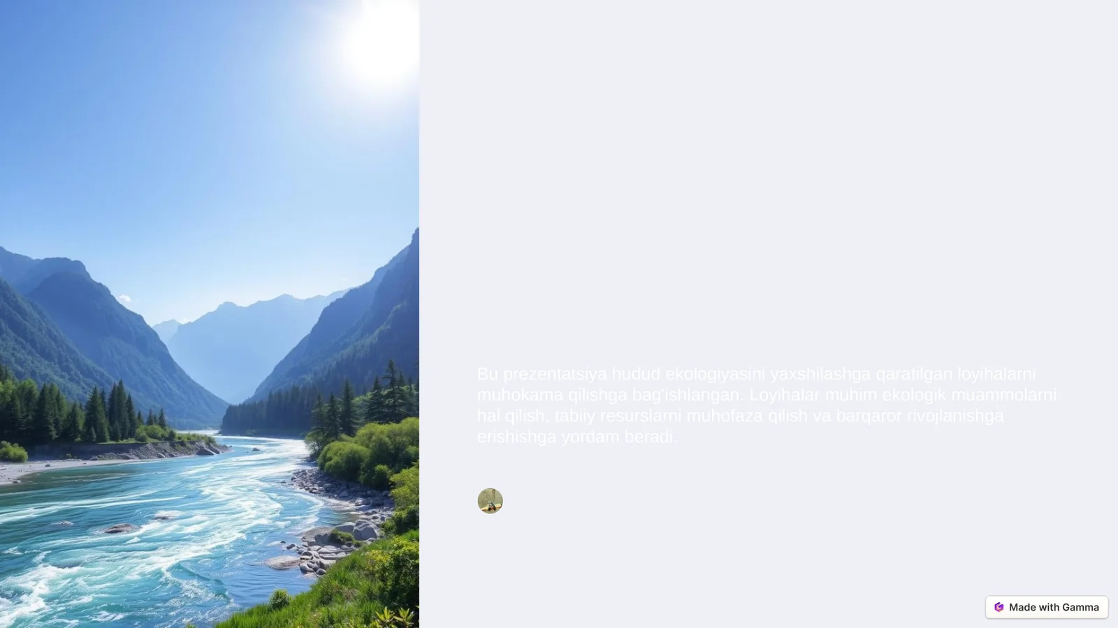 Ekologik muammolar va ularni hal etish zaruriyati