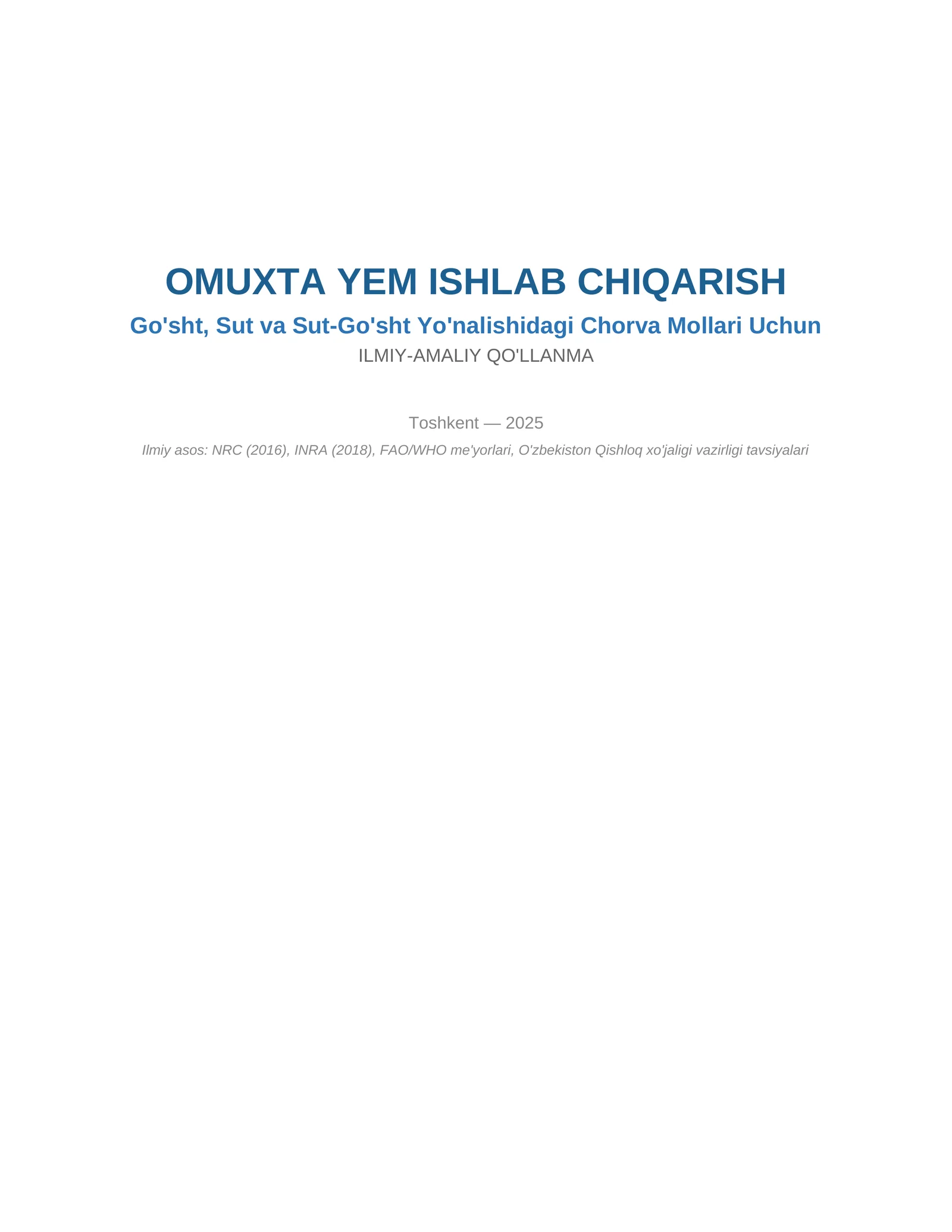 OMUXTA YEM ISHLAB CHIQARISH