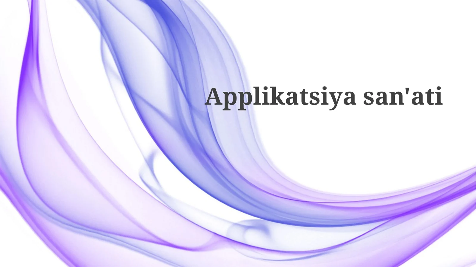 Applikatsiyasan'ati