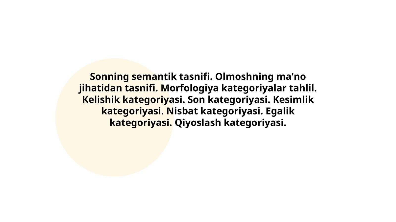 Tasnif kategoriyalari