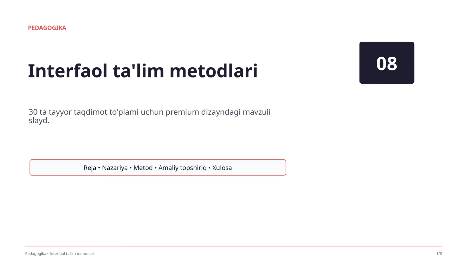 Interfaol ta'lim metodlari